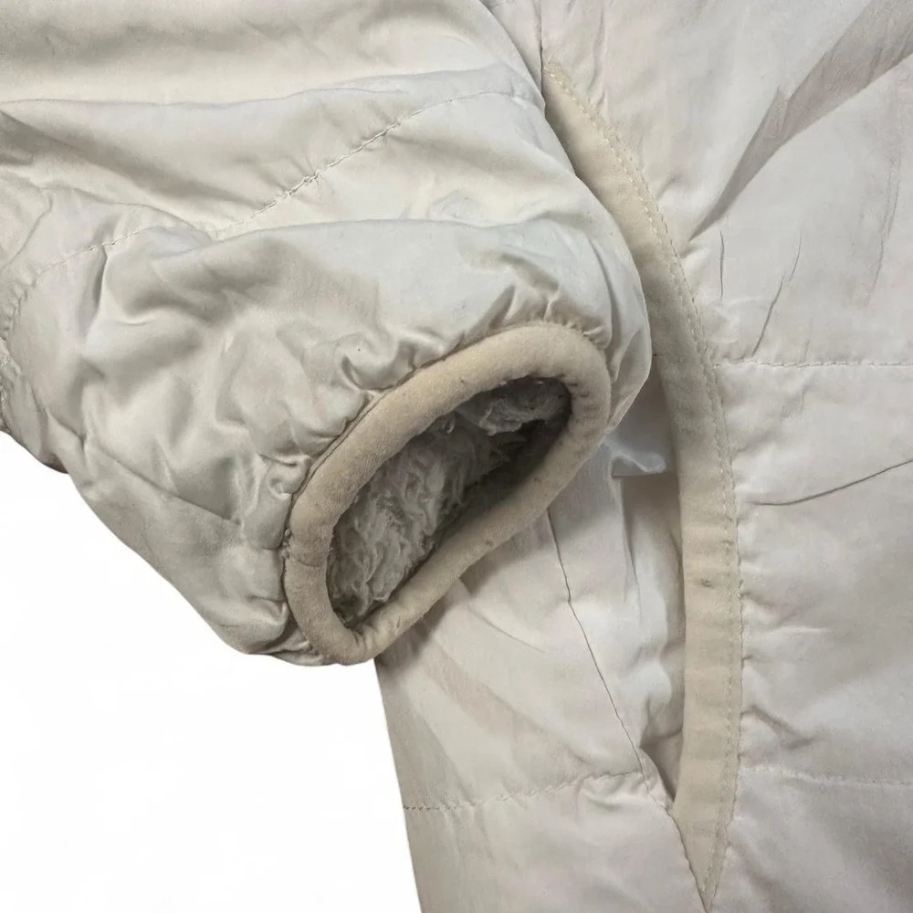 Patagonia Youth Kids White Down Reversible Sherpa Puffer Jacket XL